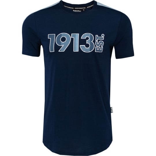 1913 T-shirt Donkerblauw Tape Blauw