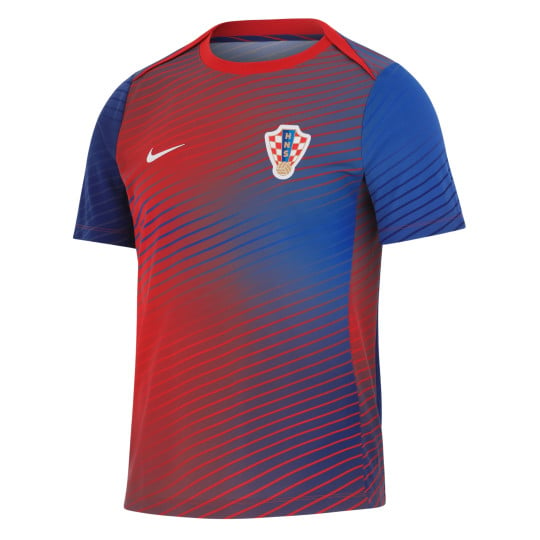 Nike Croatie Academy Pro Maillot d'Entraînement 2024-2026 Rouge Bleu