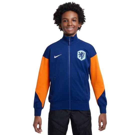 Nike Netherlands Academy Pro Anthem Training Jacket 2024-2026 Kids Blue Orange