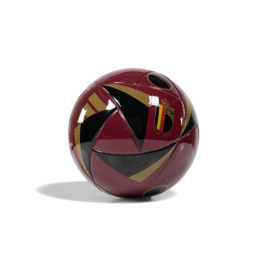 adidas EURO 2024 Fussballliebe Belgique Mini Ballon de Foot Taille 1 Bordeaux Noir Doré