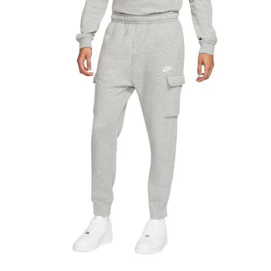 Pantalon d'entraînement Nike NSW Club Cargo gris blanc