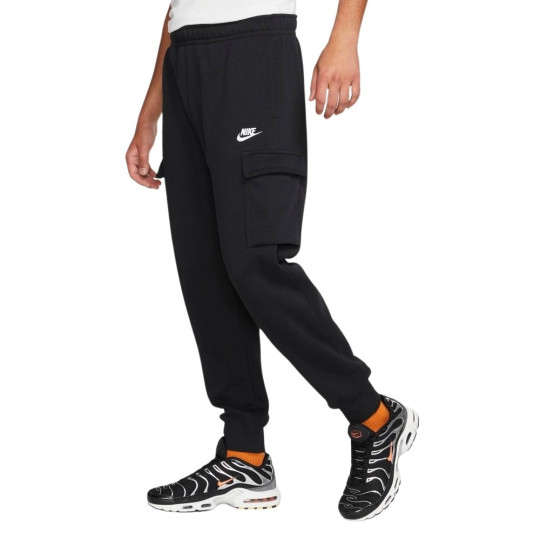 Pantalon d'entraînement Nike NSW Club Cargo noir et blanc