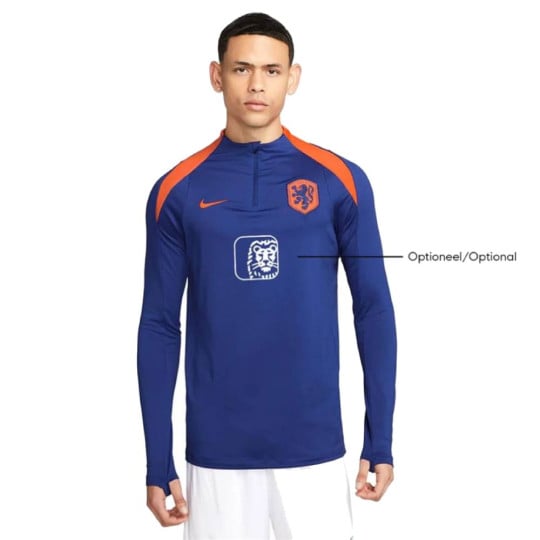 Nike Nederland Strike Trainingstrui 1/4-Zip 2024-2026 Blauw Oranje