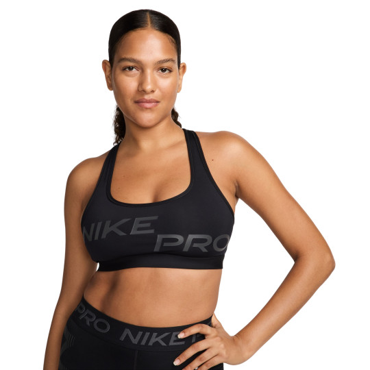 Nike Pro Swoosh Sports Bra Light-Support Women's Black Grey