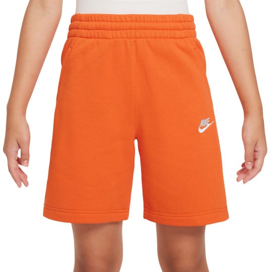 Short polaire Nike Sportswear Club pour enfants, orange et blanc