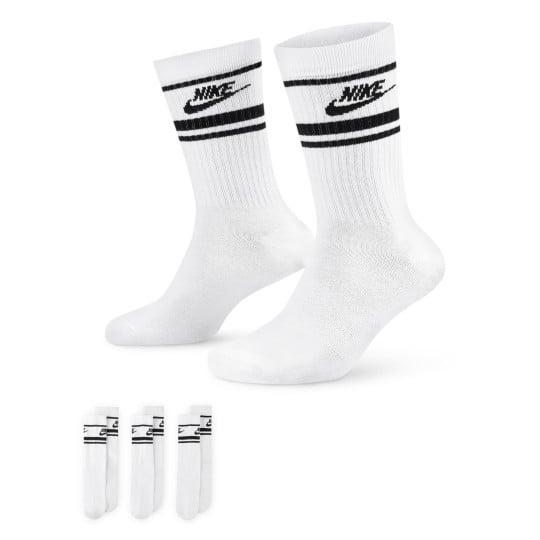 Nike Essential Everyday Sportsokken 3-Pack Wit Zwart
