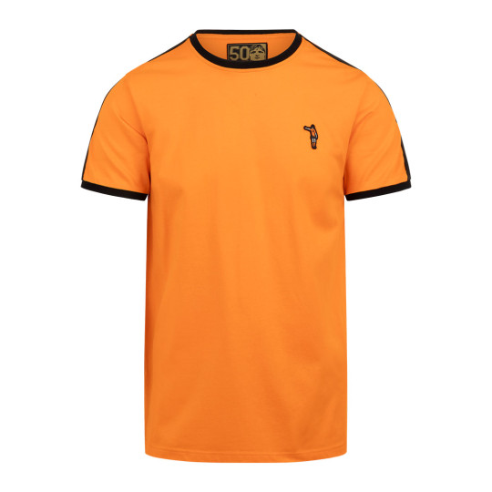 T-shirt Cruyff Dos Rayas Ringer orange noir blanc