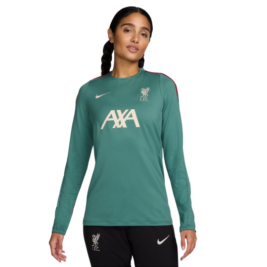 Nike Liverpool Strike Haut d'Entraînement 1/4-Zip 2024-2025 Femmes Vert Rouge