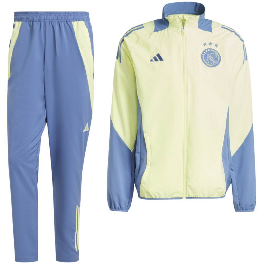 adidas Ajax Trainingspak 1/4-Zip 2024-2025 Geel Blauw