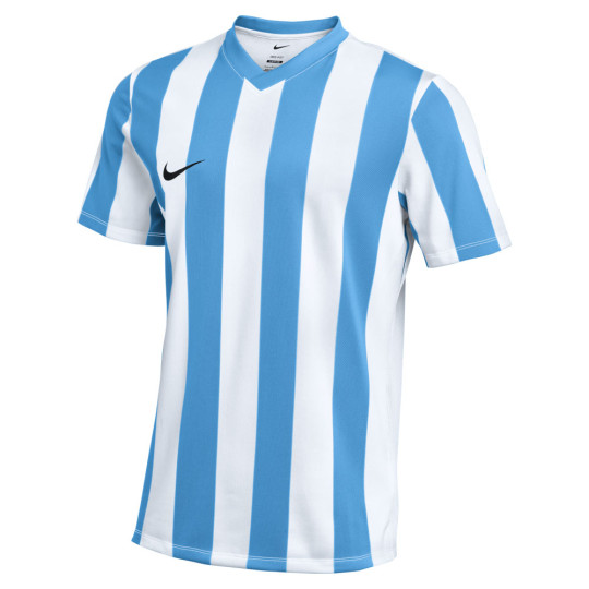 Nike Striped Division V Voetbalshirt Wit Lichtblauw