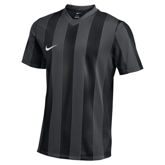 Nike Striped Division V Voetbalshirt Kids Donkergrijs Zwart