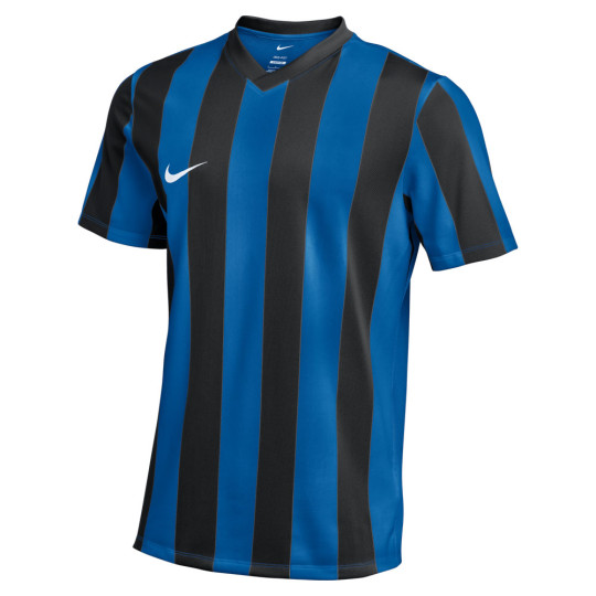 Nike Striped Division V Voetbalshirt Kids Blauw Zwart