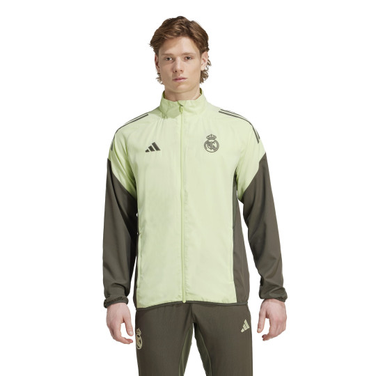 adidas Real Madrid Présentation Veste d'Entraînement 2025-2026 Vert Clair Gris