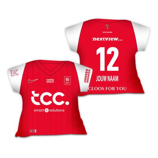 MVV Maastricht Shirtkussen Thuisshirt 2025-2026 Gepersonaliseerd