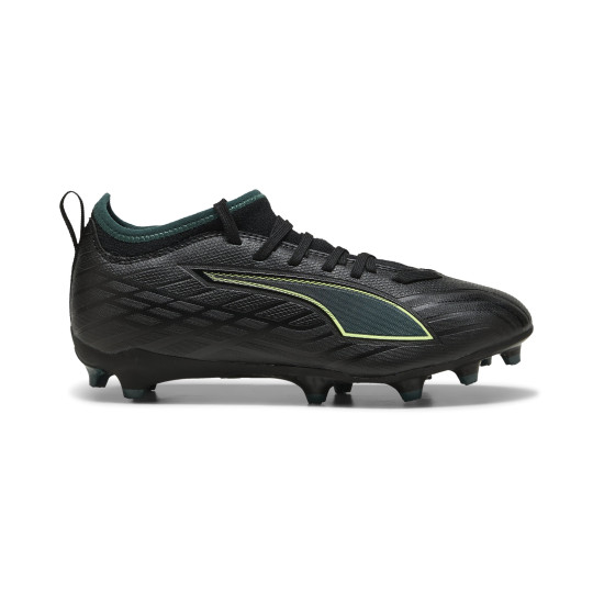 PUMA Ultra 6 Match Gazon Naturel Artificiel Chaussures de Foot (MG) Enfants Noir Vert Foncé Vert Vif