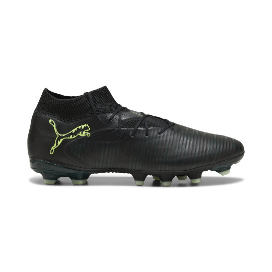 PUMA Future 8 Pro Gazon Naturel Artificiel Chaussures de Foot (MG) Noir Vert Foncé Vert Vif