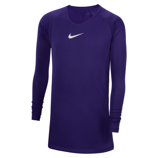 Nike Dri-Fit Park Long Sleeve Base Layer Kids Purple White
