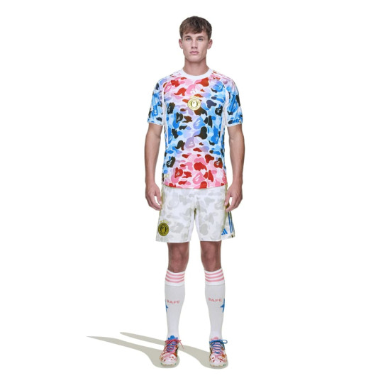 adidas x BAPE Tenue de Foot Bleu Rose Blanc