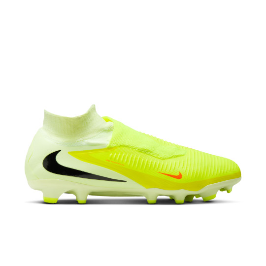 Nike Phantom 6 High Pro Gazon Naturel Chaussures de Foot (FG) Jaune Orange Noir