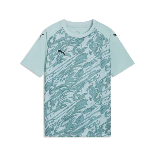 PUMA TeamFinal Graphic Football Shirt Kids Mint Green