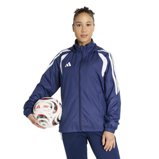 adidas Tiro 26 League Windbreaker Dames Donkerblauw Wit
