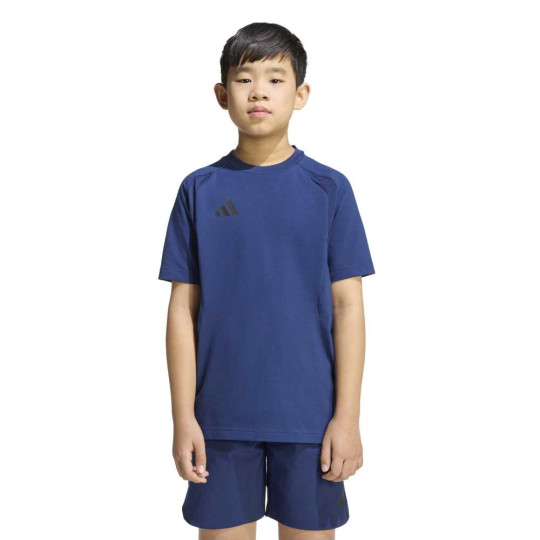 adidas Tiro Travel Training Shirt Kids Dark Blue Black