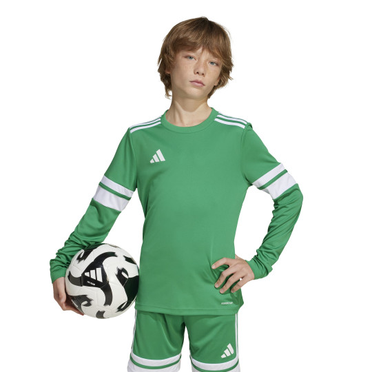adidas Squadra 25 Long Sleeve Football Shirt Kids Green White