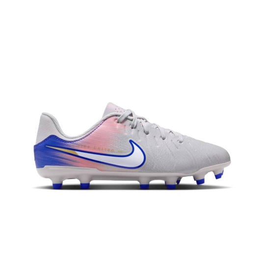 Nike Tiempo Legend 10 Academy Grass/Artificial Grass Football Boots (MG) Kids Grey Blue Pink
