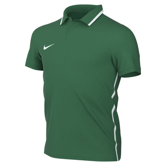Nike Dri-FIT Park 26 Polo 1/4 Button Kids Dark Green White