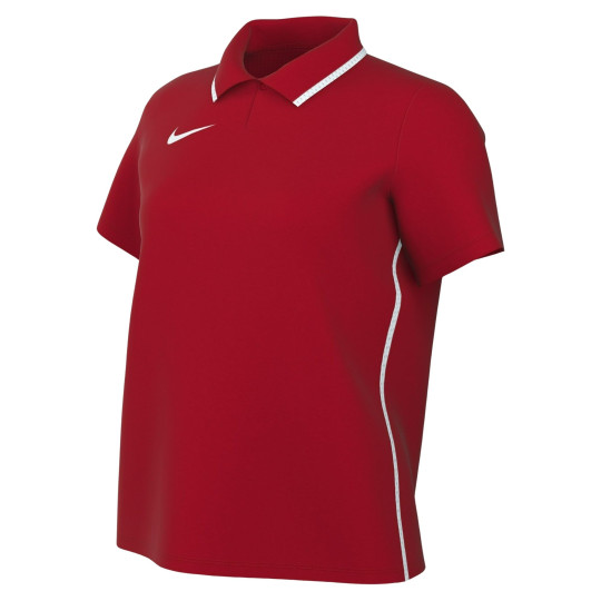 Nike Dri-FIT Park 26 Polo 1/4 Knoop Dames Rood Wit