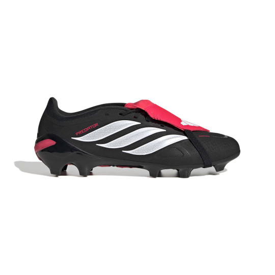 adidas Predator League FT Gazon Naturel Chaussures de Foot (FG) Noir Blanc Rouge