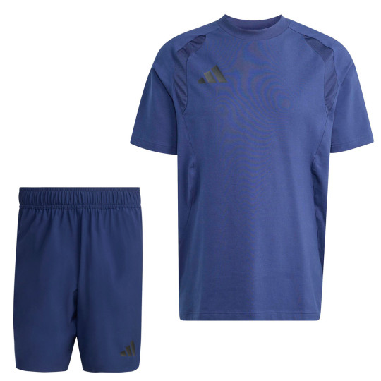 adidas Tiro Travel Training Set Dark Blue Black