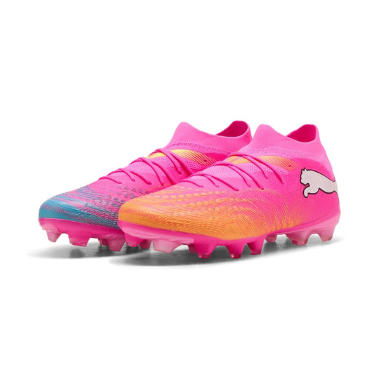 PUMA Future 9 Match Grass/Artificial Grass Football Boots (MG) Hot Pink Blue Yellow