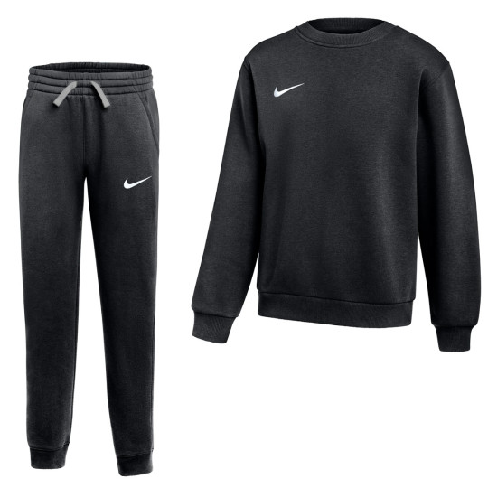 Nike Park 26 Fleece Crew Jogging Suit Kids Black White