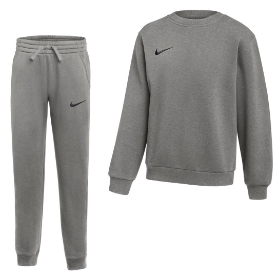 Combinaison de jogging Nike Park 26 Fleece Crew pour Enfants, gris et noir