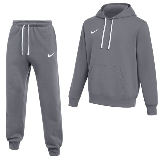 Nike Park 26 Fleece Pullover Hoodie Joggingpak Donkergrijs Wit