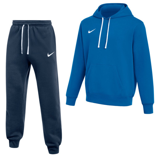 Nike Park 26 Fleece Pullover Hoodie Sweatsuit Blue White