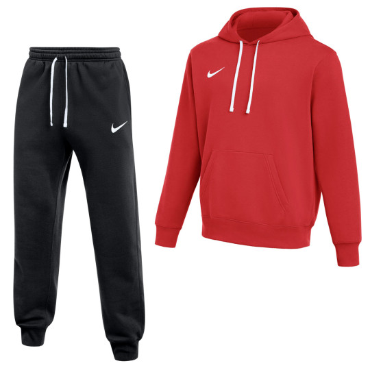red and black nike sweatsuit