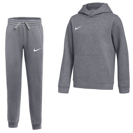 Nike Park 26 Fleece Pullover Hoodie Sweatsuit Kids Dark Grey White