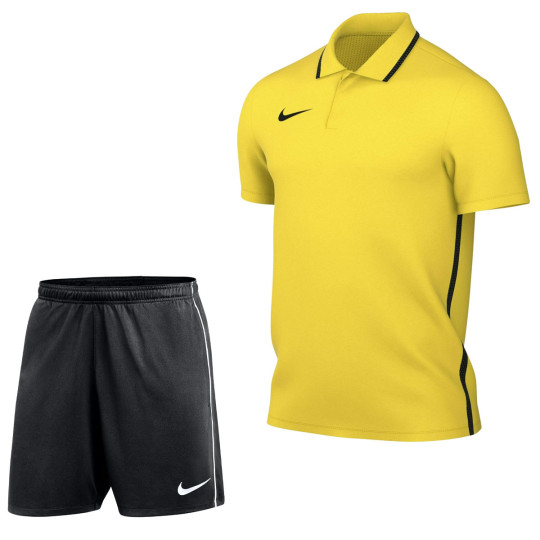 Nike Dri-FIT Park 26 Polo Trainingsset Geel Zwart