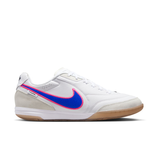 Nike Tiempo Straatvoetbalschoenen Streetgato Wit Blauw Felroze