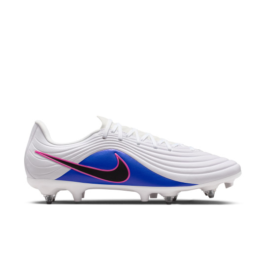 Nike Tiempo Academy Maestro IJzeren-Nop Voetbalschoenen (SG) Anti-Clog Wit Blauw Felroze