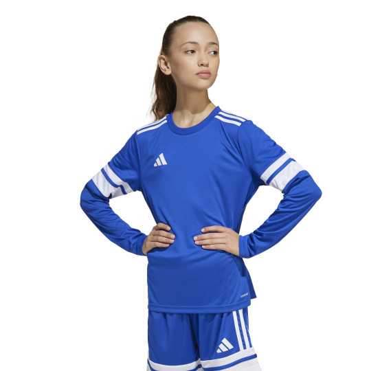 Maillot de football à manches longues adidas Squadra 25 pour Enfants, bleu et blanc