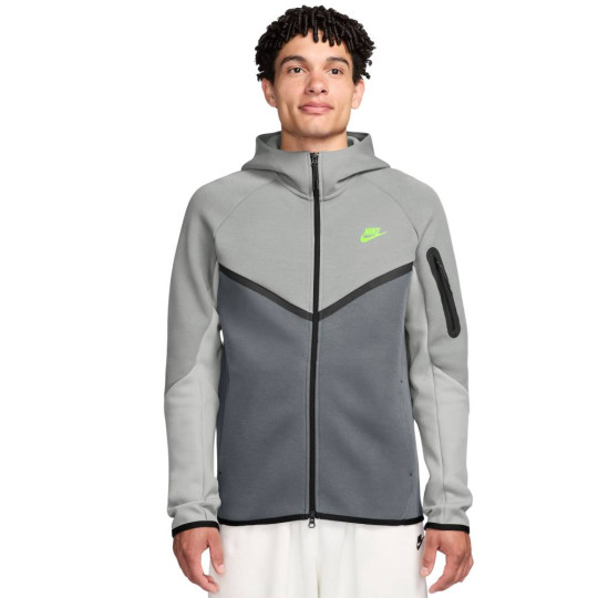 Nike Tech Fleece Sportswear Vest Grijs Donkergrijs Felgroen