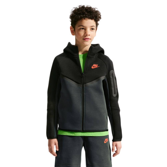 Gilet de sport Nike Tech Fleece pour Enfants, noir, gris foncé, rouge