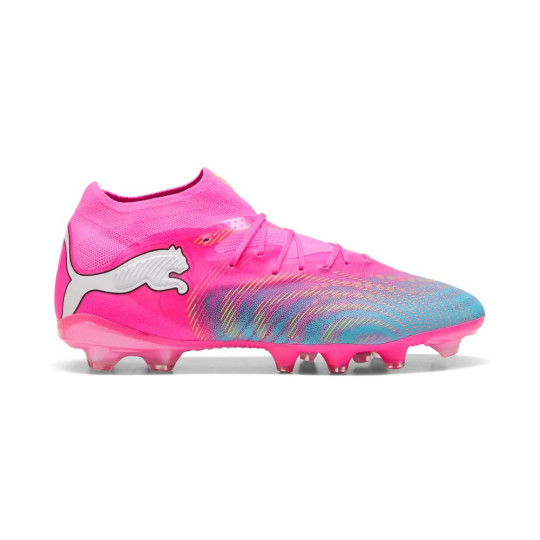 PUMA Future 9 Pro Grass/Artificial Grass Football Boots (MG) Hot Pink Blue Yellow