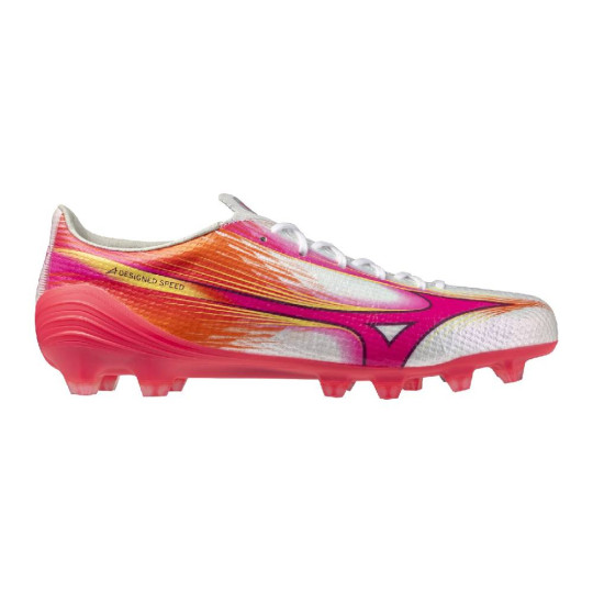 Mizuno Alpha III Japan Gras Voetbalschoenen (FG) Wit Roze Oranje