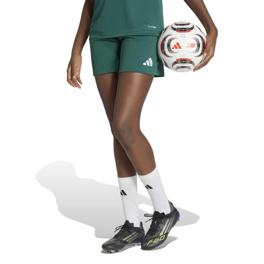 adidas Entrada 26 Women's Football Shorts Dark Green White