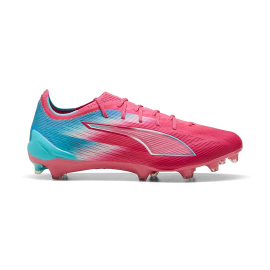 Chaussures de football PUMA Ultra 6 Ultimate Re-Charge Grass (FG) roses, bleues et blanches