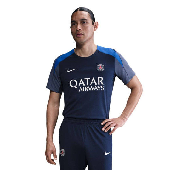 Nike Paris Saint-Germain Strike Maillot d'Entraînement 2025-2026 Bleu Foncé Bleu Blanc
